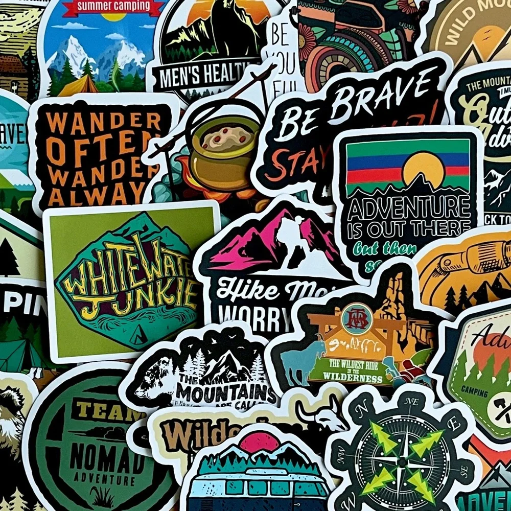 Pack of 50 Adventure Outdoors Stickers. - Picture 3 of 12